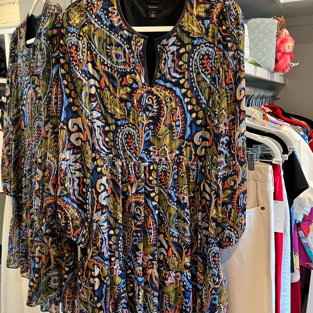 Colorful Paisley Print Dress